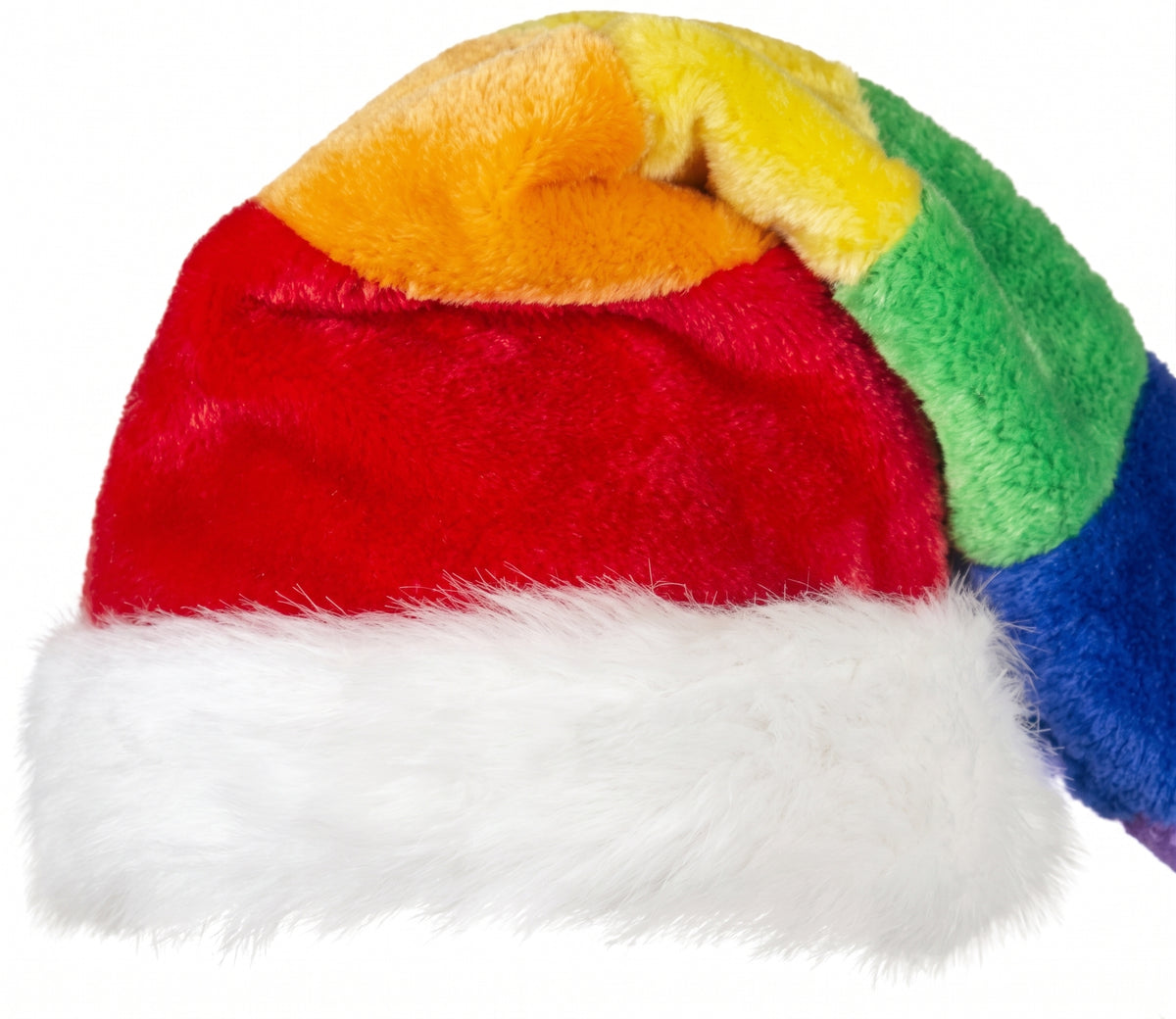 Lot de 2 Bonnets de Noël arc en ciel longue pointe et pompon, LGBT Pride