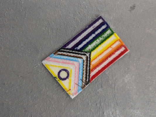 Patch Brodé Intersex Progress Pride, Écusson à Coudre ou Thermocollant, Accessoire Fierté LGBT