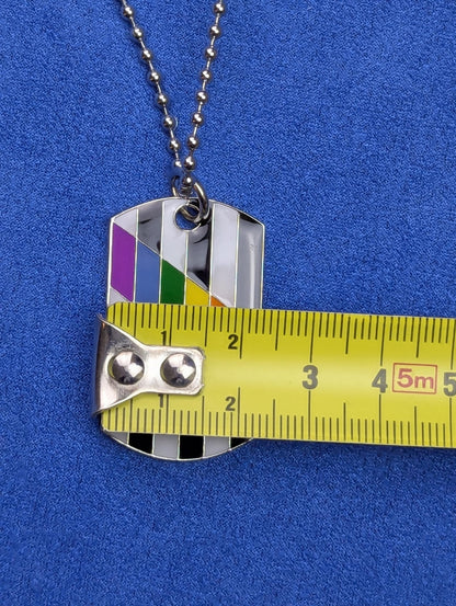 Collier pendentif rectangulaire drapeau fierté LGBT en laiton, progress pride, Unisexe