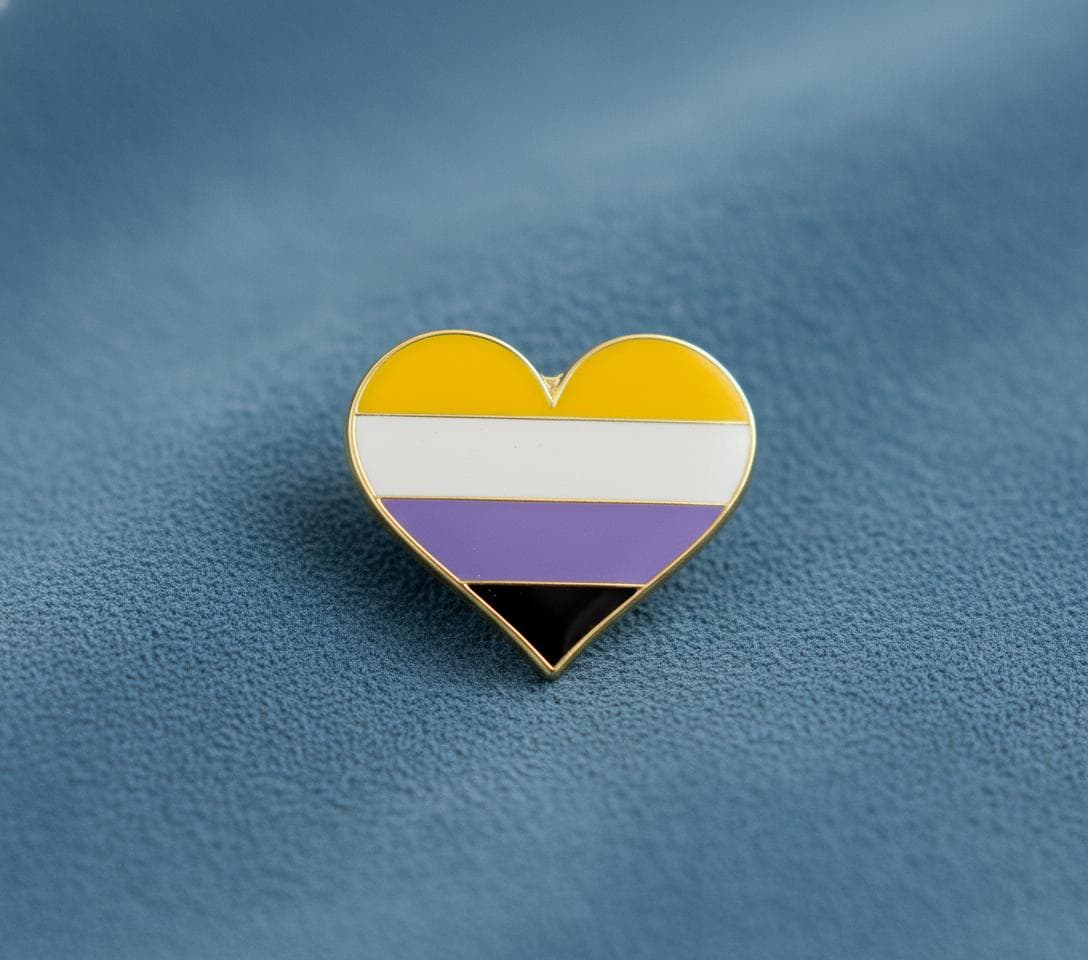 Pin’s drapeaux Non Binaire et fierté LGBT, soutien communauté, insigne émail tolérance