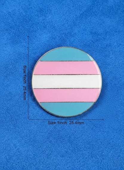 Pins drapeau Transgenre en émail doré, accessoire militant Pride wavy, badge identité de genre