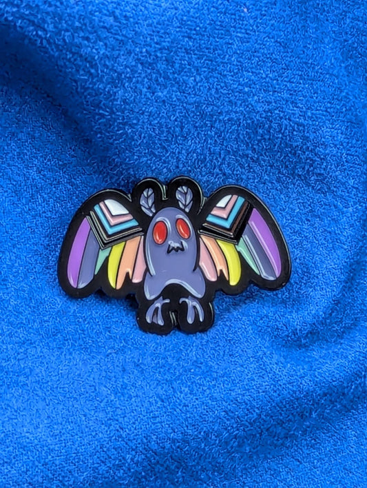 Pins chauve-souris en émail aux couleurs du drapeau progress pride, brochearc-en-ciel LGBT