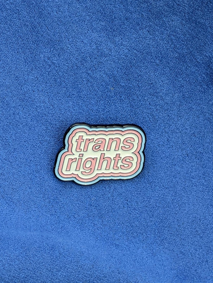 Badge Droits Trans Droits humains drapeau fierté, Pin's émail militant LGBTQIA, Égalité des genres