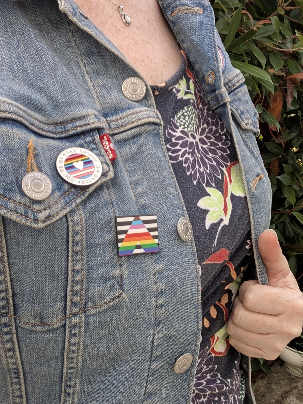 pin's Drapeau "Progress Pride" Allié LGBT, fierté Trans, Badge rectangle en Émail