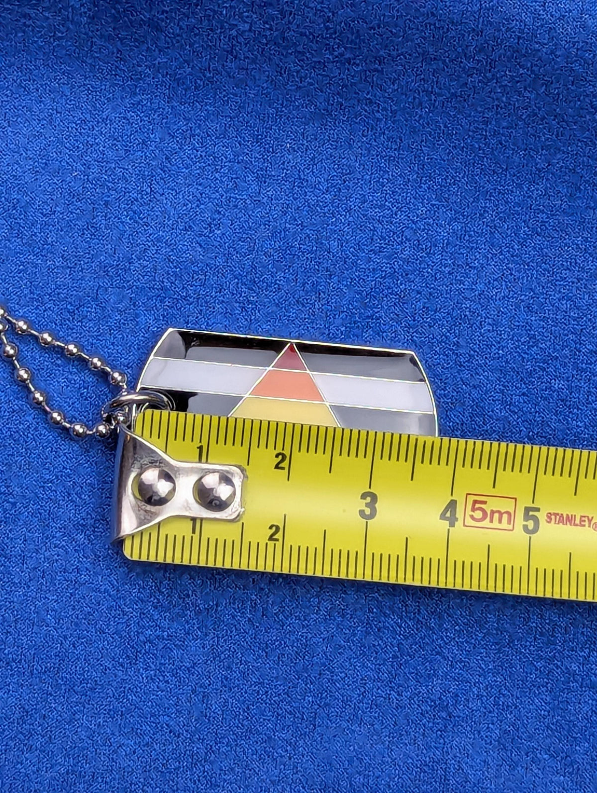 Collier pendentif rectangulaire drapeau fierté LGBT allié en laiton, Unisexe