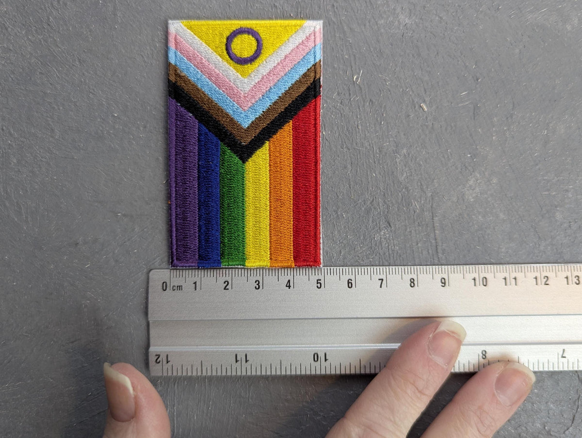 Patch Brodé Intersex Progress Pride, Écusson à Coudre ou Thermocollant, Accessoire Fierté LGBT