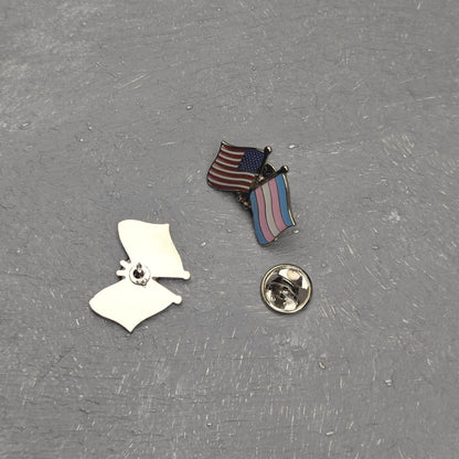 Pin’s drapeaux USA et Transgenre, soutien communauté LGBT, insigne émail tolérance