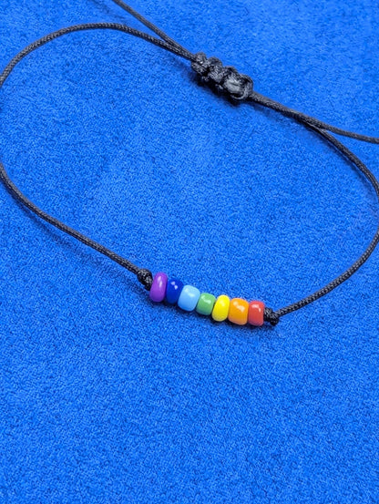 Lot de 20 bracelets minimalistes arc-en-ciel à perles, bijou Allié LGBT discret ajustable