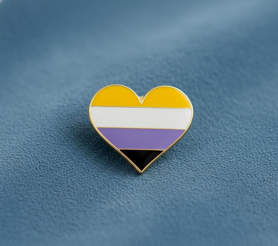 Pin’s drapeaux Non Binaire et fierté LGBT, soutien communauté, insigne émail tolérance