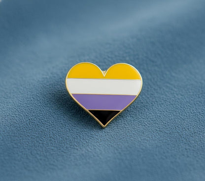Pin’s drapeaux Non Binaire et fierté LGBT, soutien communauté, insigne émail tolérance