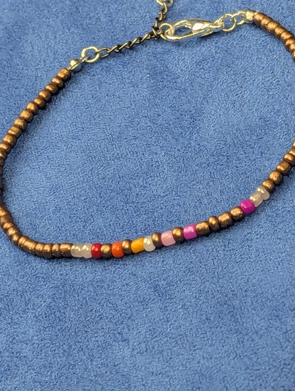 Bracelet code Morse "Epouse-moi" drapeau lesbien, discret fierté queer, amour, message personnalisé