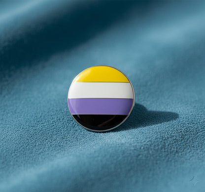 Pin’s drapeaux Non Binaire et fierté LGBT, soutien communauté, insigne émail tolérance
