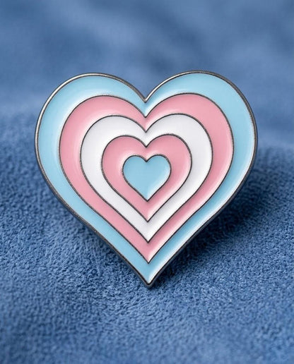 Badge Droits Trans Droits humains drapeau fierté,  Égalité des genres, Pin's émail militant LGBTQIA