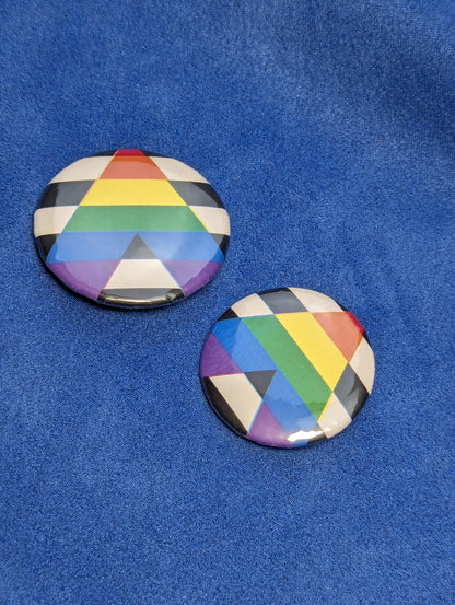 Badge drapeau allié LGBT, pins militant hétéro solidaire, accessoire plastique rond