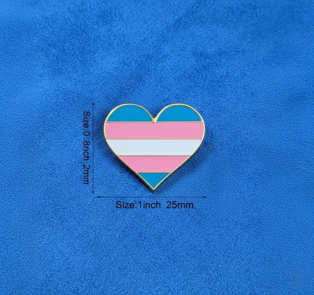 Pins drapeau Transgenre en émail doré, accessoire militant Pride wavy, badge identité de genre
