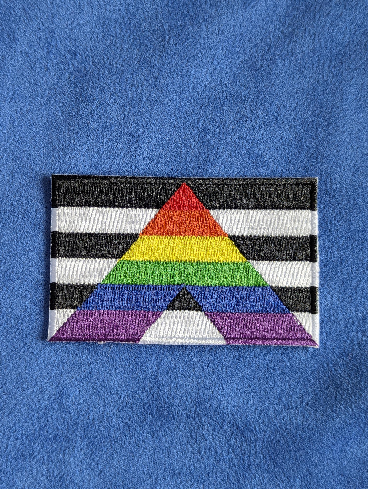 Patch Thermocollant Drapeau Allié LGBTQIA+ Pride, Support Inclusif, Brodé, rectangle