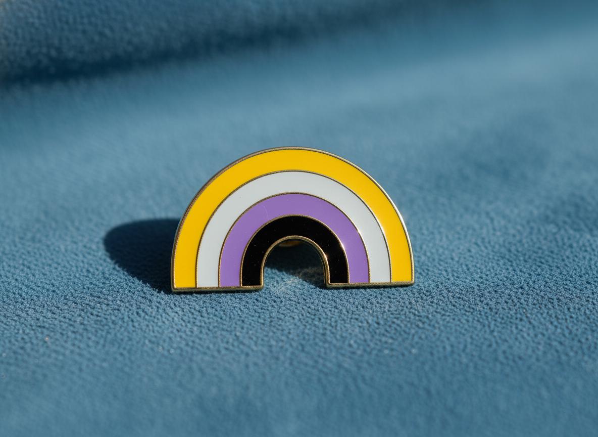Pin’s drapeaux Non Binaire et fierté LGBT, soutien communauté, insigne émail tolérance