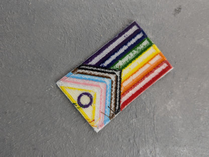 Patch Brodé Intersex Progress Pride, Écusson à Coudre ou Thermocollant, Accessoire Fierté LGBT