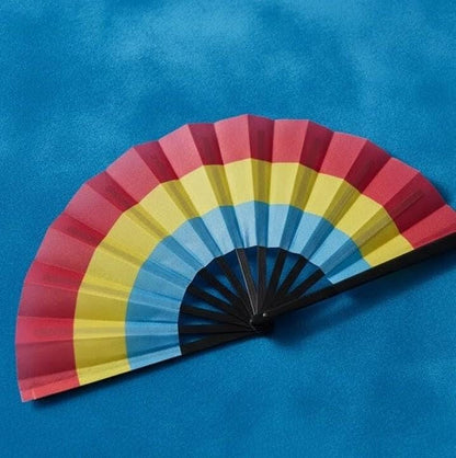 Éventail géant pliable Rainbow Pride 64cm, accessoire militant arc-en-ciel, différents drapeaux