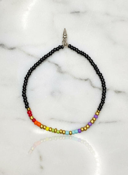 Bracelet code Morse FUCK TRUMP arc-en-ciel, pride queer résistance, message personnalisé