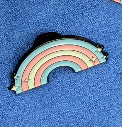 Badge arc-en-ciel drapeau fierté trans, Pin's émail militant LGBTQIA, Droits humains