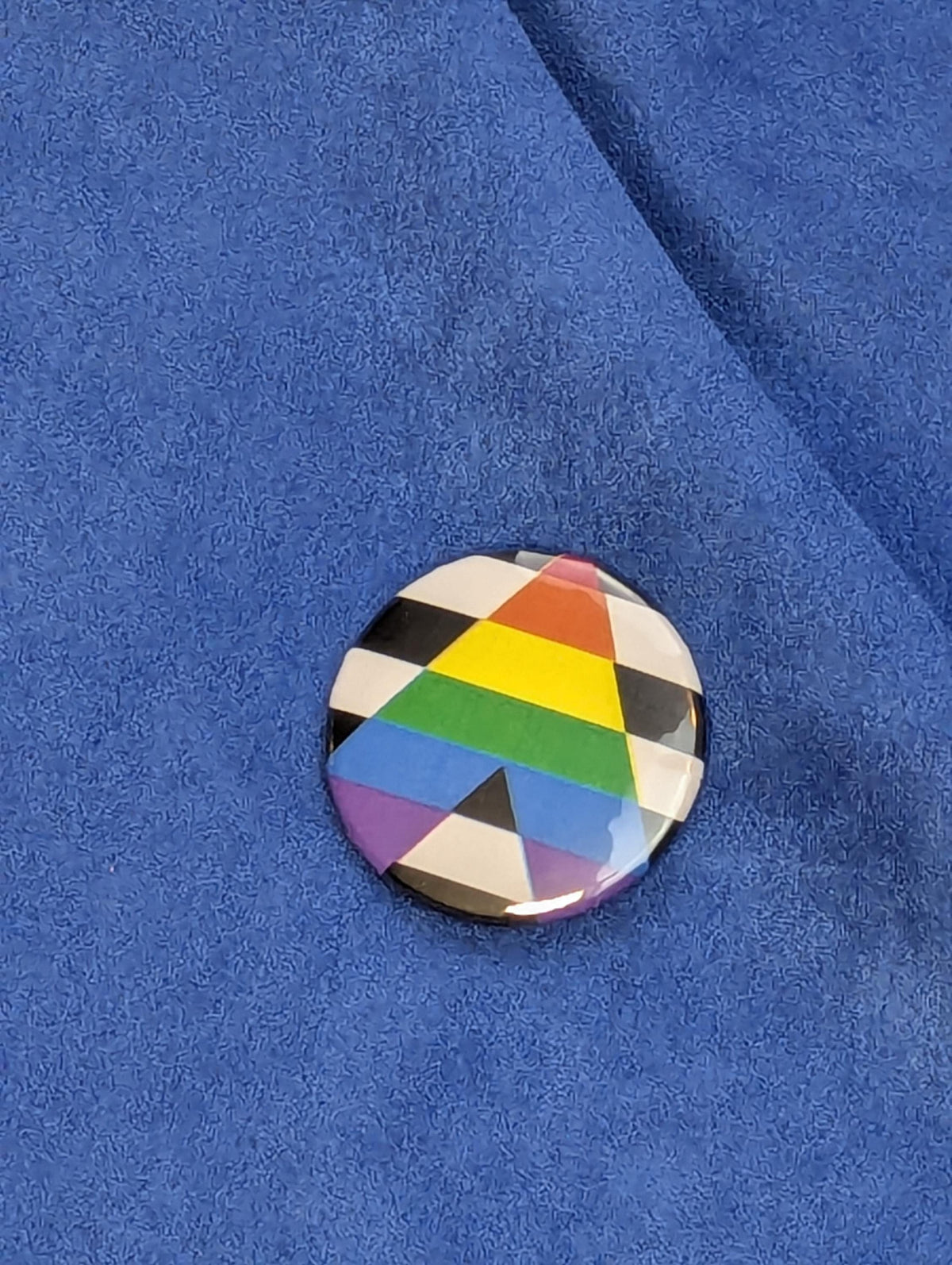 Badge drapeau allié LGBT, pins militant hétéro solidaire, accessoire plastique rond