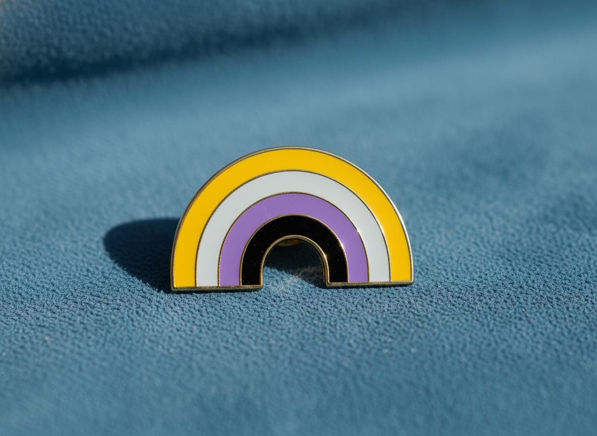 Pin’s drapeaux Non Binaire et fierté LGBT, soutien communauté, insigne émail tolérance