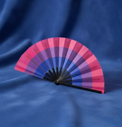 Éventail géant pliable Rainbow Pride 64cm, accessoire militant arc-en-ciel, différents drapeaux
