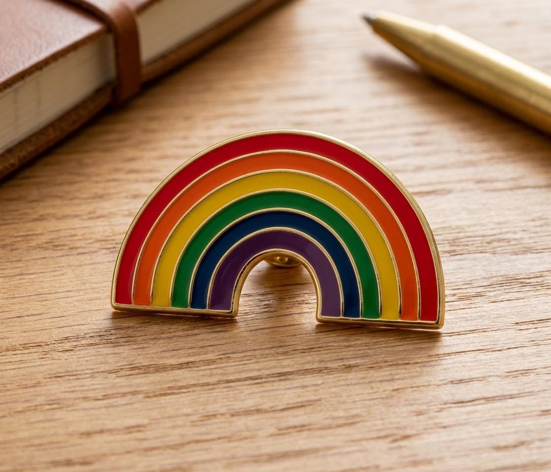 Pin's pansexuel émail LGBTQIA+, badge soutien fierté queer, 12 drapeaux