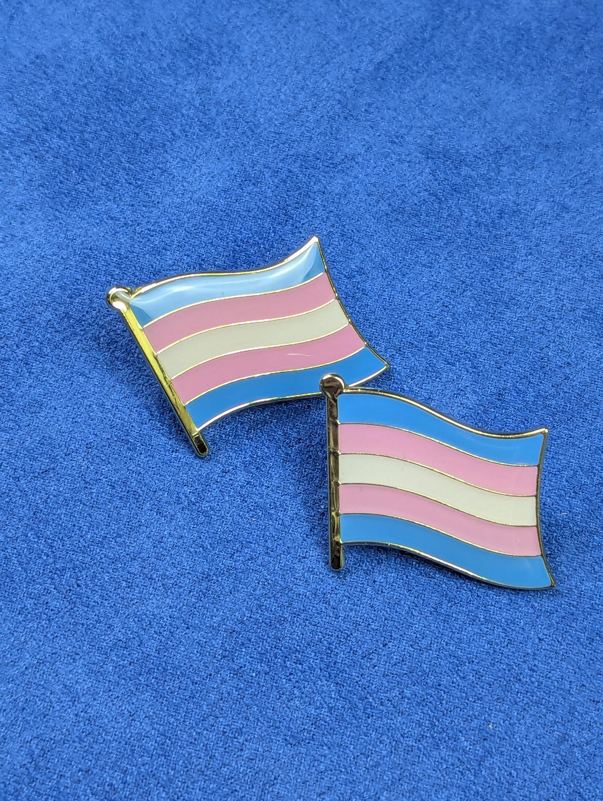 Pins drapeau Transgenre en émail doré, accessoire militant Pride wavy, badge identité de genre