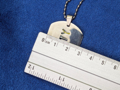 Collier plaque militaire Equality en acier inoxydable, pendentif arc-en-ciel LGBT pour allié engagé