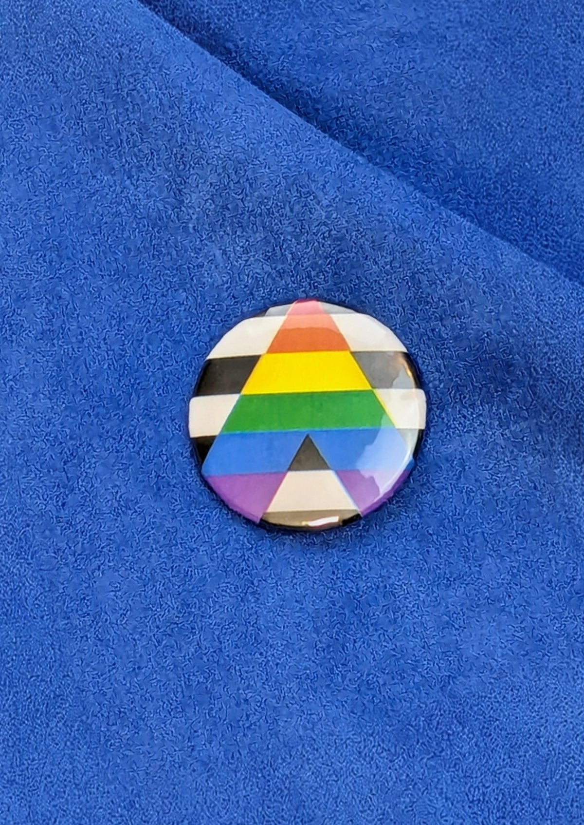 Badge drapeau allié LGBT, pins militant hétéro solidaire, accessoire plastique rond
