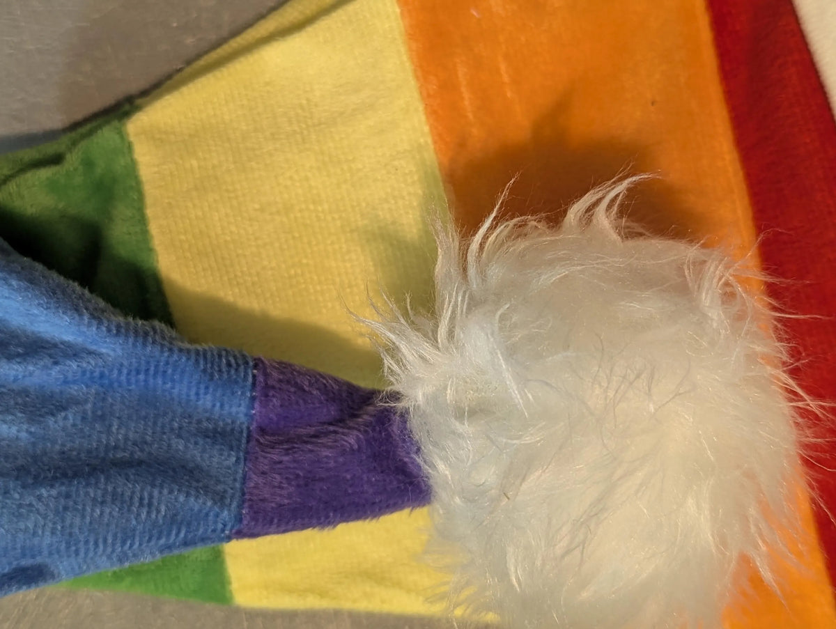 Lot de 2 Bonnets de Noël arc en ciel longue pointe et pompon, LGBT Pride
