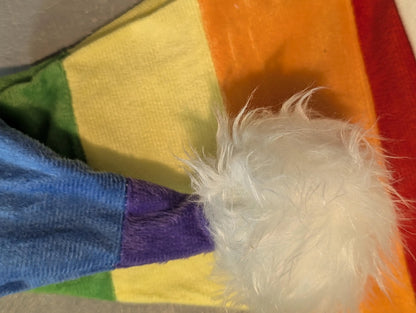 Lot de 2 Bonnets de Noël arc en ciel longue pointe et pompon, LGBT Pride